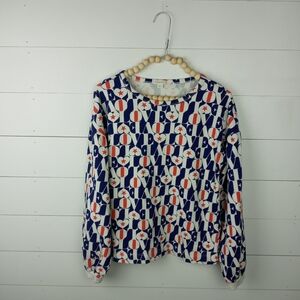 Crewcuts girls size 14 red white blue love design sweatshirt love word design